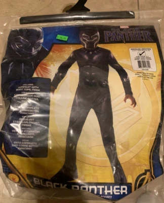Black Panther Avengers Costume Boys Large 8-10  NEW retail package Rubies - Image 1 of 2