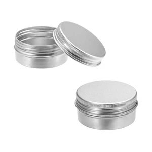 1.7 oz Round Aluminum Cans Tin Can Screw Top Metal Lid Containers 50ml, 6pcs - Picture 1 of 5