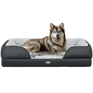 PawHut Large Dog Bed, Calming Mattress, Grey, Used - Picture 1 of 11