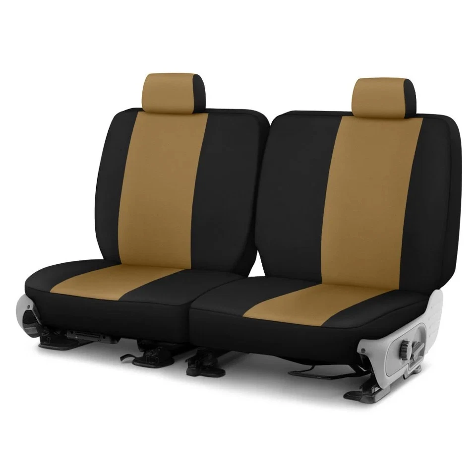 For Chrysler New Yorker 90-96 Genuine Neoprene™ 1st Row Tan with Black Custom Foto 1 de 1