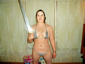 Viking Aluminum Chainmail Bra + Panties Set - Girl Clothing - Medieval Fantasy - Picture 1 of 10