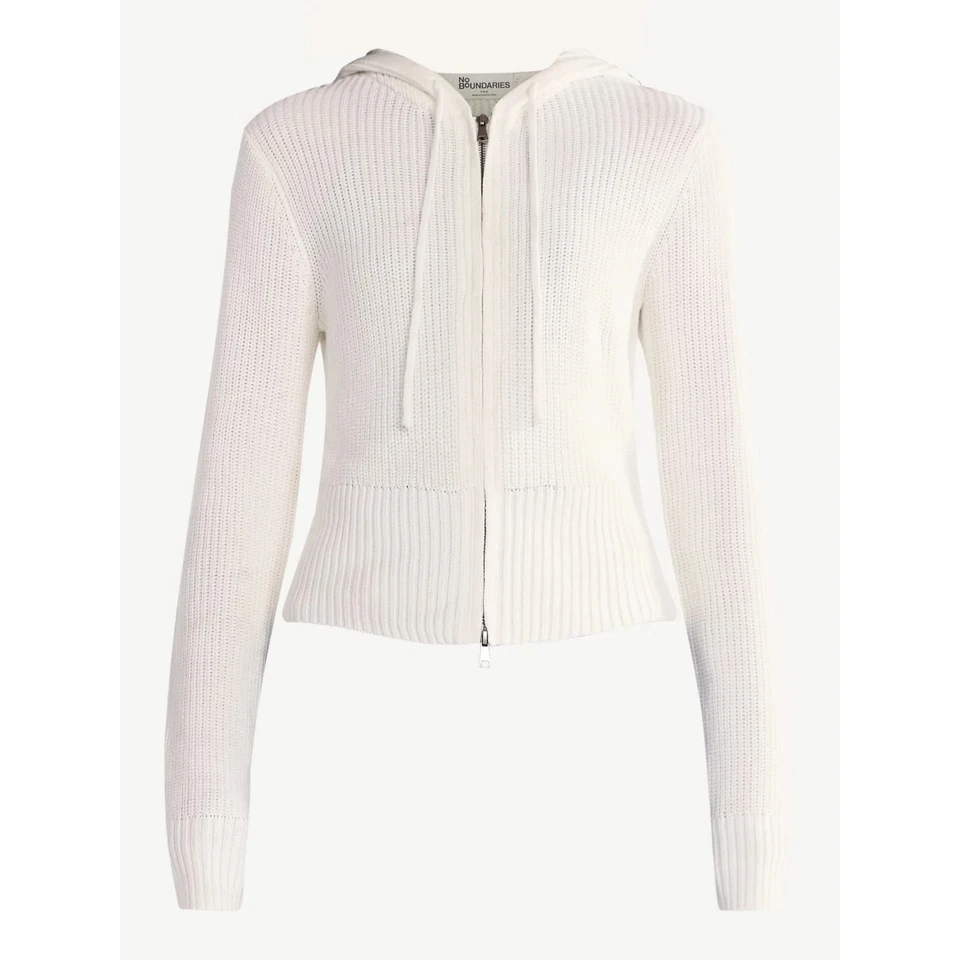 Suéter con capucha bidireccional con cremallera No Boundaries para mujer, ligero, talla XS (0-2) Foto 1 de 4