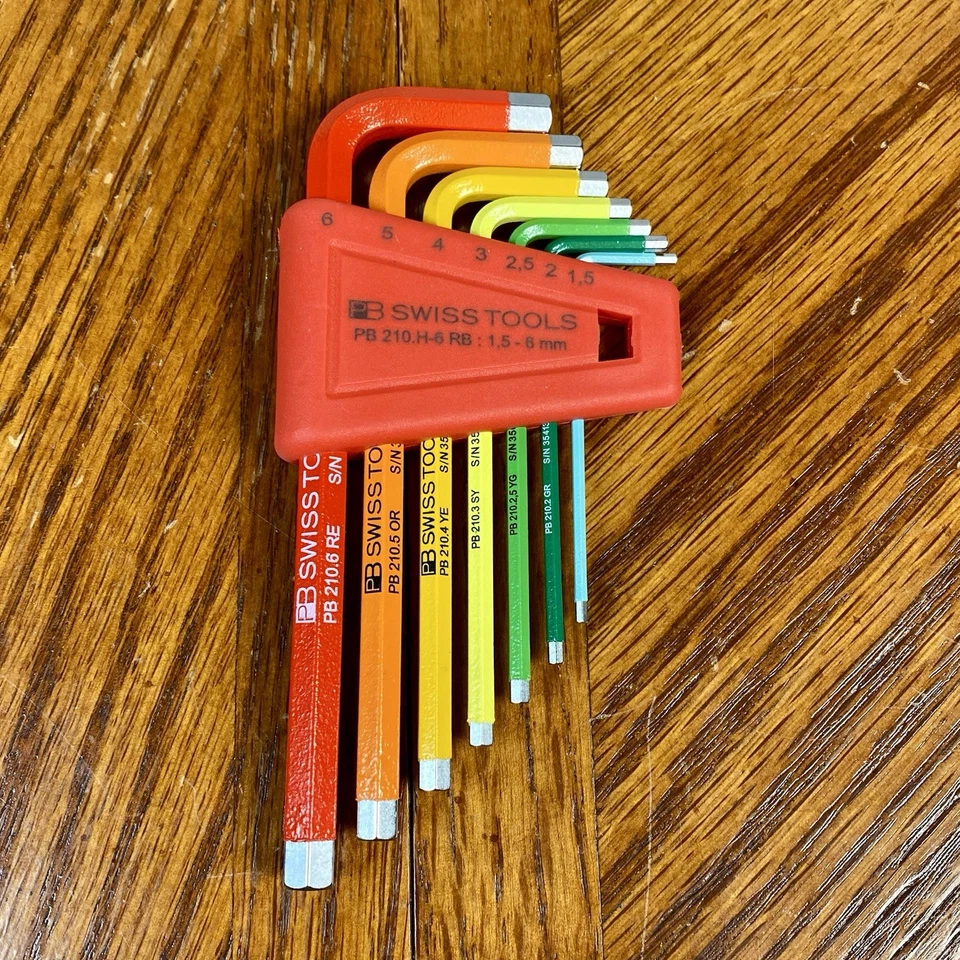 PB Swiss Tools ~ PB 210.H-6 RB Sechskantschlüssel-Set ~ 7-teilig metrisch Rainbow 1,5-6 mm - Bild 1 von 4