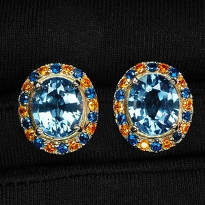 Graceful Color Change Alexandrite 8.75Ct 925 Sterling Silver Handmade Earrings - Picture 1 of 6