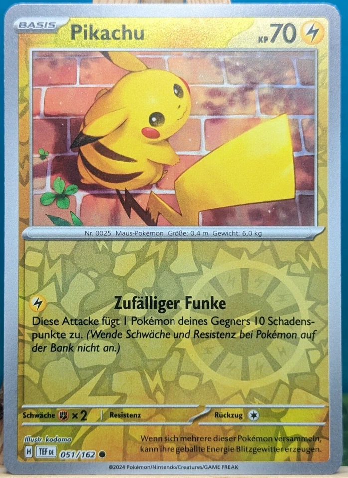 POKEMON - Gewalten der Zeit - Pikachu - 051/162 - REVERSE HOLO - deutsch - Bild 1 von 1
