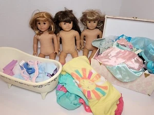 American Girl Doll Lot Molly Nellie Kirsten Marie Grace Fancy Clothing Shoes - Picture 1 of 24