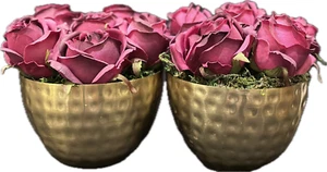 Small Decorative Brass Rose port - Picture 1 of 3