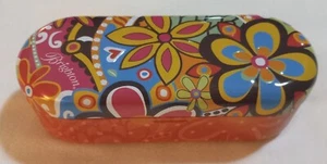 BRIGHTON EMPTY SUNGLASSES CASE EMBOSSED COLORFUL FLORAL - Picture 1 of 7