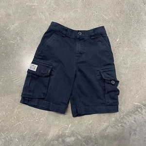 Vintage Polo Ralph Lauren Shorts Boys 5 Blue Khaki Paratrooper Cargo Baggy 90s - Picture 1 of 6
