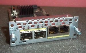 Cisco NIM-2GE-CU-SFP 2-port Gigabit Ethernet dual-mode GE/SFP Module - Picture 1 of 2