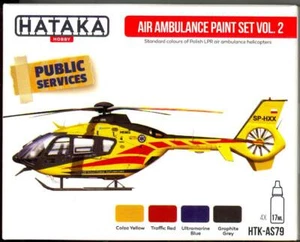 Hataka Hobby Paints AIR AMBULANCE HELICOPTERS Set #2 Acrylic Paint Set - Picture 1 of 2