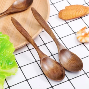 3 PCS Wooden Spoon Mixing Honey Short Handle Spoons Small for Spice Jars - Picture 1 of 11