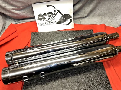 16 - Under Harley Touring Kerker By SuperTrapp Slip-On Mufflers 4"Chrome - Image 1 of 4