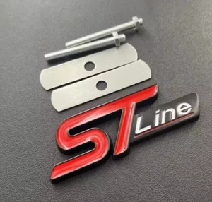 Ford ST Line Badge Red / Black Grille Focus Puma Fiesta Performance STline Car - Picture 1 of 3
