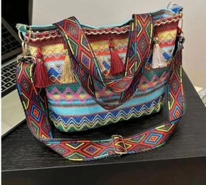 Damen Boho Tasche, Schultertasche, Freizeit Umhängetasche - Bild 1 von 5