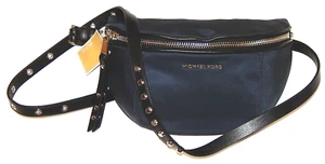 MICHAEL KORS LEILA ADMIRAL SM BELT BAG STUDS ACCENT NEW AUTHENTIC - Picture 1 of 2