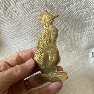 ANTIQUE GOLD DRESDEN PENGUIN CHRISTMAS TREE ORNAMENT - Picture 1 of 12