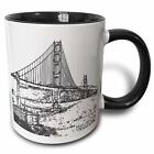 3dRose Golden Gate Bridge San Francisco Line Art Mug