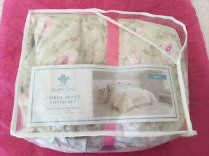Simply Shabby Chic Duchess blossom King Duvet Cover And Shams Set  Pink Roses