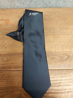 Corbata para el cuello con clip con logotipo de Burlington azul marino de las carreteras de Inglaterra Foto 1 de 3