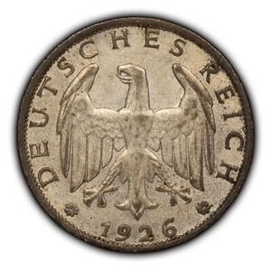 1926-A Germany Weimar Republic 1 Mark - KM44 - SKU-F3824 - Picture 1 of 4