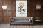 Rising Moon Botanical Art Print, Minimalistic Home Decor, Nature Inspired