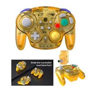 Gamecube Controller Wireless With Adapter for Classic Wii GC NGC Build in Rumble - Picture 1 of 14