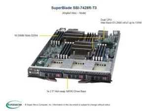 Supermicro SBI-7428R-T3 Barebones Blade Server Module NEW IN STOCK 5 Yr Wty - Picture 1 of 2