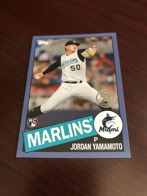 2020 Topps Series 1 1985 Topps 35th Anniversary Blue #58 Jordan Yamamoto RC Mint - Image 1 of 2