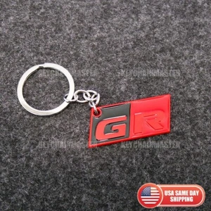 3D GR Racing Sport Logo Alloy Car Home Key Nameplate Keychain Ring Decorate Gift - Picture 1 of 4