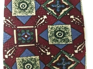 Haggar Necktie Tie Men Multicolor Abstract Pattern Made In USA 51093 New - Picture 1 of 3