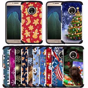 For Motorola Moto E5 Cruise / E5 Play Case Hybrid Phone Cover Christmas Holiday