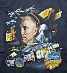 Vintage Mark Martin Shirt Men's Extra Large Double Sided NASCAR Valvoline Black - Picture 1 of 5