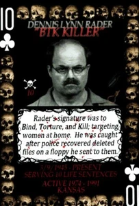 Tarjeta comercial/juego de cartas asesino BTK Killer - Imagen 1 de 2