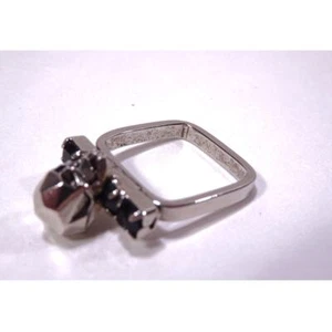 Anillo para mujer Joomi Lim calavera plateado cristal Swarovski nuevo sin etiquetas 145 - Imagen 1 de 21