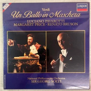 VERDI 3LP: Un Ballo In Maschera, Pavarotti, Solti, STILL SEALED, NPO, London - Picture 1 of 2