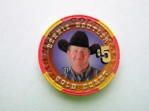 Vintage Bennie Beutler Rodeo Legends Gold Coast Las Vegas Nevada $5 Casino Chip - Picture 1 of 2
