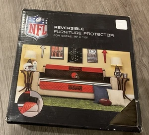 Cleveland Browns Football NFL Sofa Protector 96in Man Cave Basement Couch Cover - Picture 1 of 2
