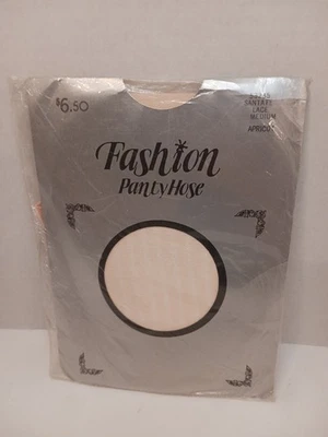 RARO Vintage Años 80 Colección Moda Panty Manguera Albaricoque Nuevo de Lote Antiguo Foto 1 de 2