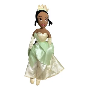 Disney Store Tiana Prinzessin Plüschpuppe 13 Zoll Satinkleid & Handschuhe - Bild 1 von 6