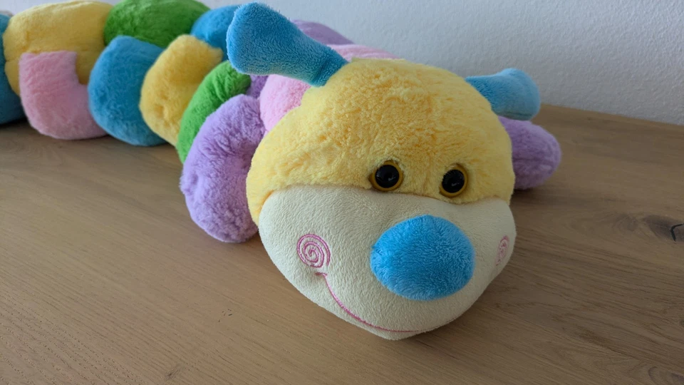 Vintage Althans Club Plüsch-Raupe 🐛 78 cm – sehr guter Zustand – Mehrfarbig - Bild 1 von 4