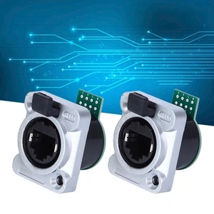 2Pcs RJ45 PCB Panel Waterproof Round Insulator PA Material ELRJWH5 Board - Afbeelding 1 van 12