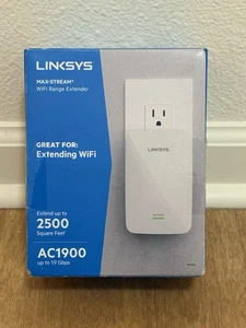 Linksys RE7000 Max-Stream AC1900 Plus Mu-Mimo Wi-Fi Range Extender - - Picture 1 of 3