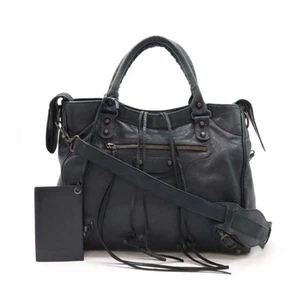 Balenciaga Totebag Handtasche 2WAY Schultertasche Leder schwarz verspiegelt 235216 authentisch - Bild 1 von 9