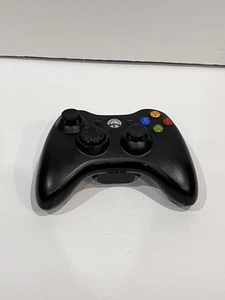Controlador negro Microsoft Xbox 360 auténtico fabricante de equipos originales limpio probado y funcionando  - Imagen 1 de 8