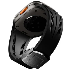 Bracelet Silicone Avancé Boucle Papillon Métal pour Apple Watch Ultra 10 9 8 7 6 5 - Photo 1 sur 62