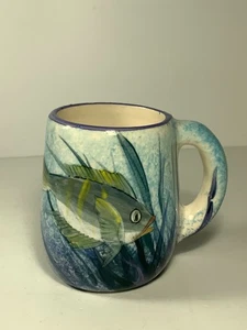 SELTEN Frazer's Keramik Orville Jackson Handarbeit Keramik Fisch Becher 4 Zoll - Bild 1 von 9