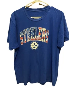 Camiseta Pittsburgh Steelers Patriotic Logo Banner Wave de Fanatics. Talla grande - Imagen 1 de 4
