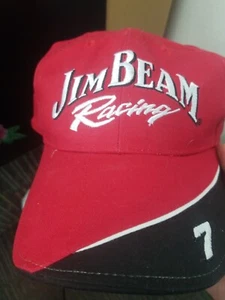 Jim Beam Racing #7 Robby Gordon Cap Hat Red Black - Picture 1 of 5