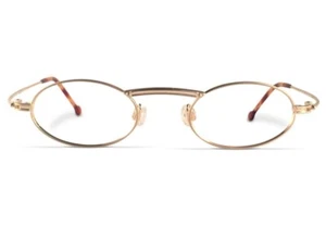 Vintage 90's Neostyle Academic 257 808 Gold Germany Eyeglasses Rx Avail. - Picture 1 of 2